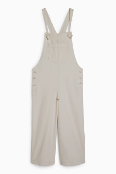 Damen - CLOCKHOUSE - Latzhose - Wide Leg - cremeweiss