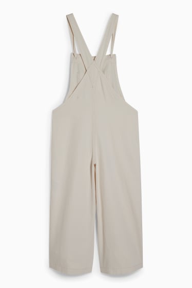 Damen - CLOCKHOUSE - Latzhose - Wide Leg - cremeweiss