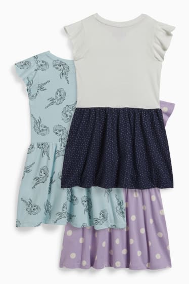 Kinderen: meisjes - Set van 3 - Frozen - jurk - lichtpaars