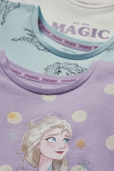 Kinderen: meisjes - Set van 3 - Frozen - jurk - lichtpaars