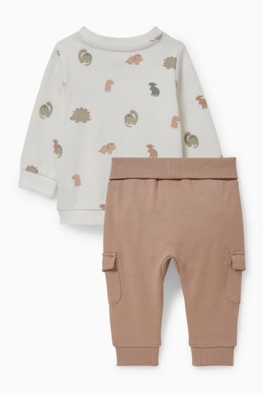 Baby Jungen - Baby-Outfit - 2 teilig - cremeweiss