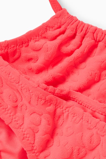 Kinder Mädchen - Bikini - LYCRA® XTRA LIFE™ - 2 teilig - neon-rot