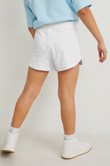 Bambine - Shorts di felpa - bianco