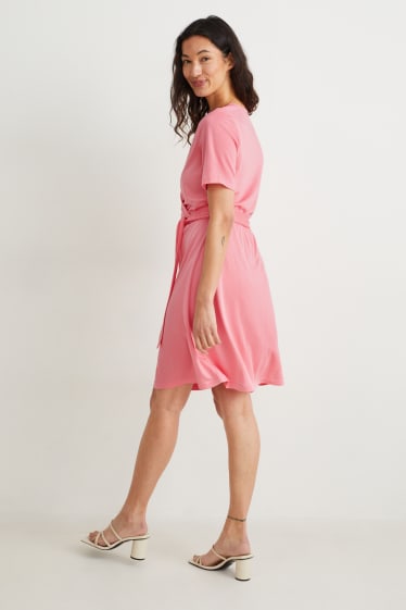 Dona - Vestit creuat Modal - fúcsia