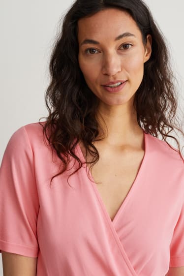 Dona - Vestit creuat Modal - fúcsia