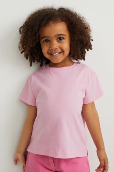 Kinderen - Set van 2 - T-shirt - roze