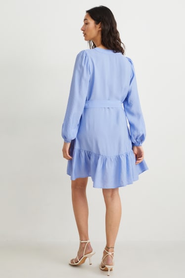 Femmes - Robe évasée - bleu