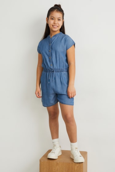 Bambine - Tuta - jeans blu