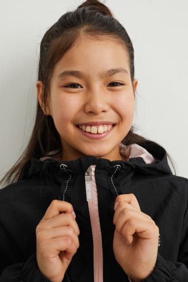 Children - Jacket with hood - black