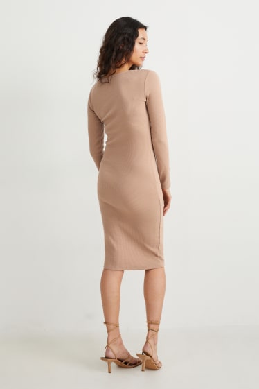 Women - Bodycon dress - beige