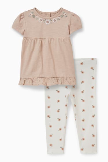 Babys - Baby-Outfit - 2 teilig - beige