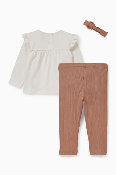 Babys - Babyoutfit - 3-delig - crème wit