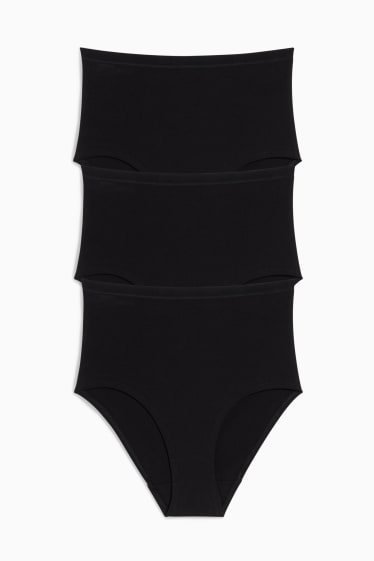 Dames - Set van 3 - slip - zwart