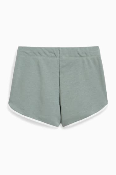 Copii - Pantaloni scurți trening - verde