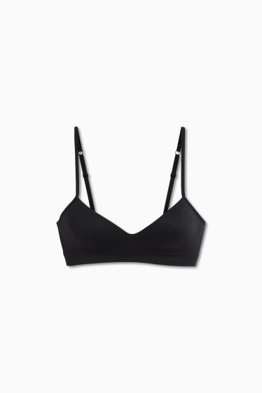 Women - Non-wired bra - DEMI - padded - black