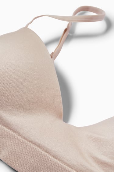 Femei - Sutien fără armătură - DEMI - vătuit - bej deschis