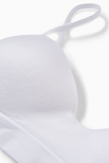 Donna - Reggiseno senza ferretti - DEMI - imbottito - bianco