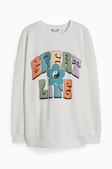 Tieners & jongvolwassenen - CLOCKHOUSE - sweatshirt - crème wit