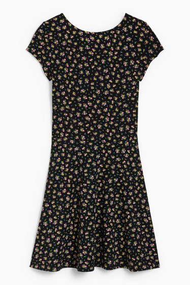 Jóvenes - CLOCKHOUSE - vestido - de flores - negro