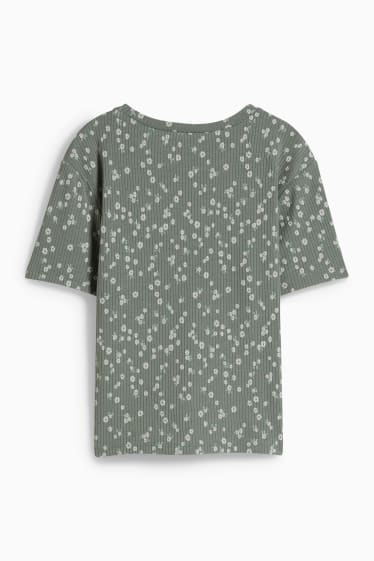 Bambini - T-shirt - a fiori - verde