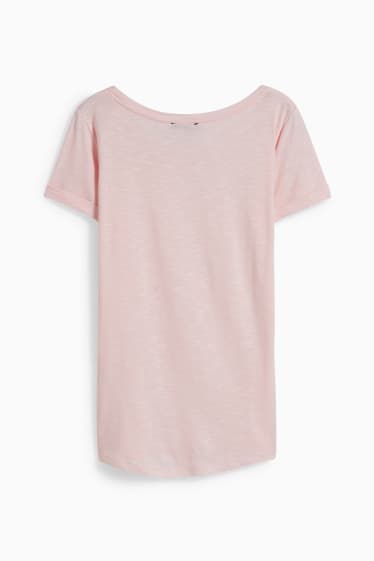 Damen - Basic-T-Shirt - rosa