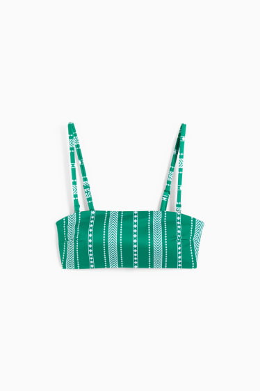 Mujer - Top de bikini - bandeau - con relleno - LYCRA® XTRA LIFE™ - verde