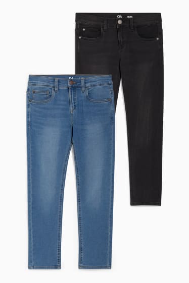 Bambini - Taglie forti - confezione da 2 - slim jeans - jog denim - jeans blu