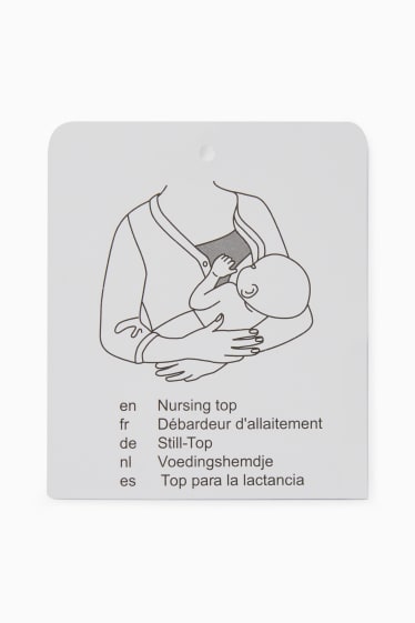 Femei - Pijama pentru alăptare - cu model - verde