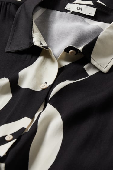 Dona - Quimono - estampat - negre