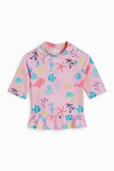 Neonate - Completo mare per neonate anti-UV - LYCRA® XTRA LIFE™ - 3 pezzi - rosa