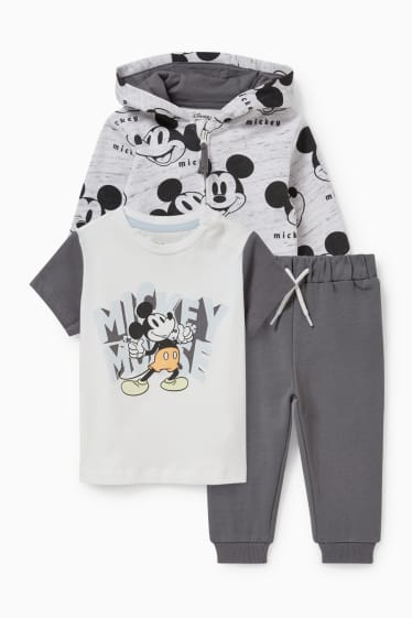 Bebeluși - Mickey Mouse - compleu bebeluși - 3 piese - alb