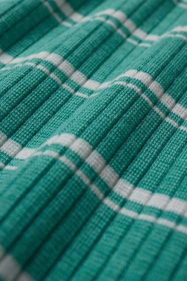 Damen - Figurbetontes Kleid - gestreift - grün