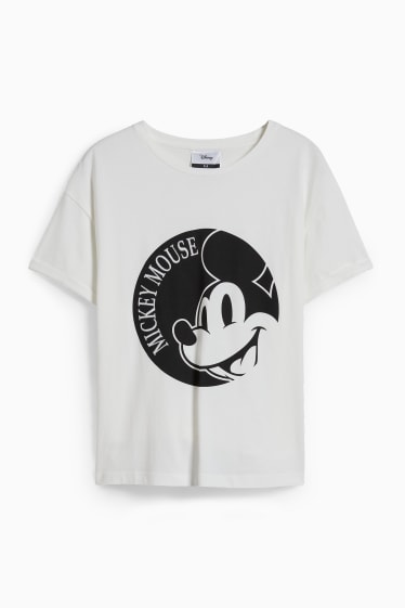 Dames - T-shirt - Mickey Mouse - wit