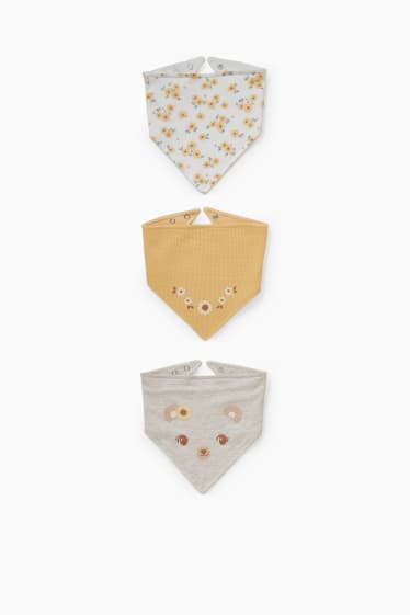 Neonate - Confezione da 3 - bavetta neonati - beige chiaro