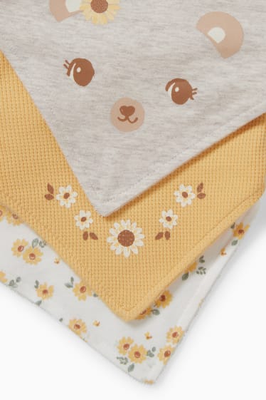 Babies - Multipack of 3 - baby triangular scarf - light beige