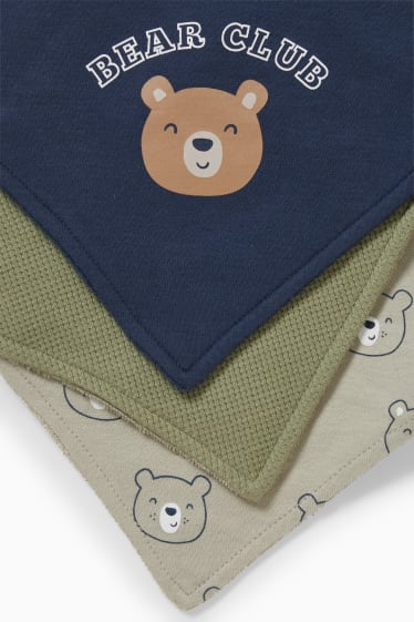 Babies - Multipack of 3 - baby triangular scarf - dark blue