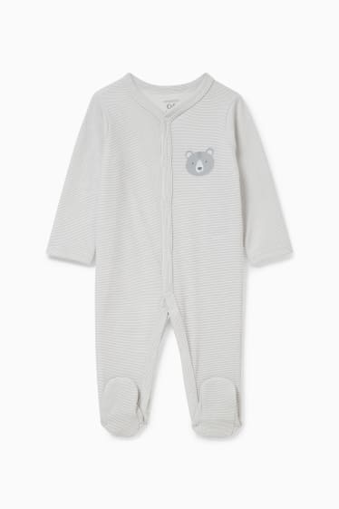 Unisex - Erstlings-Set mit Geschenkbeutel - 7 teilig - hellgrau