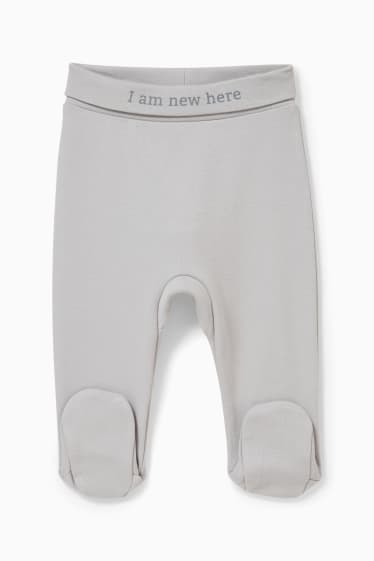 Unisex - Erstlings-Set mit Geschenkbeutel - 7 teilig - hellgrau