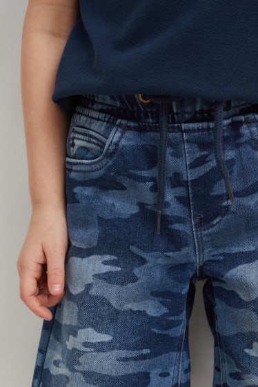 Nen - Bermudes texanes - jog denim - estampat - blau fosc