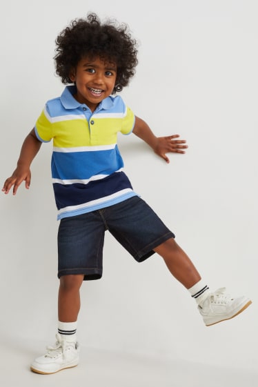 Kinderen - Bermuda van spijkerstof - jog denim - jeansdonkerblauw