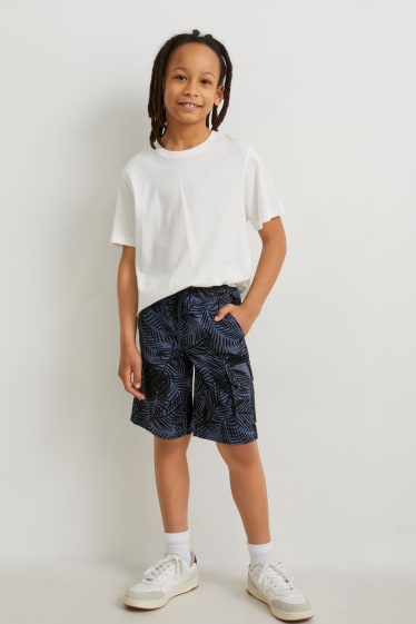Kinder Jungen - Multipack 2er - Shorts - dunkelgrün / dunkelblau