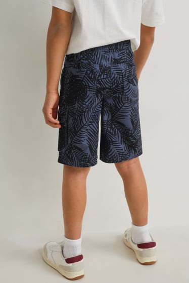 Kinder Jungen - Multipack 2er - Shorts - dunkelgrün / dunkelblau