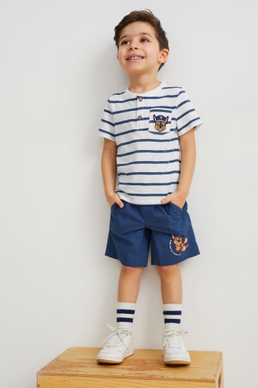 Bambini - Paw Patrol - set - maglia a maniche corte e shorts - 2 pezzi - blu scuro