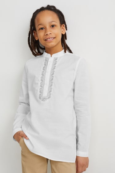 Kinder Jungen - Hemd - weiss