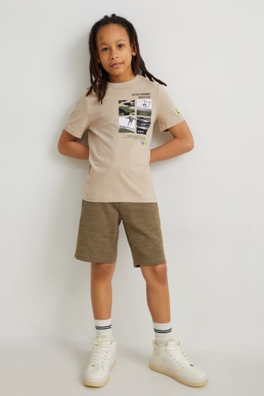 Kinderen - Set van 2 - sweatshorts - zwart