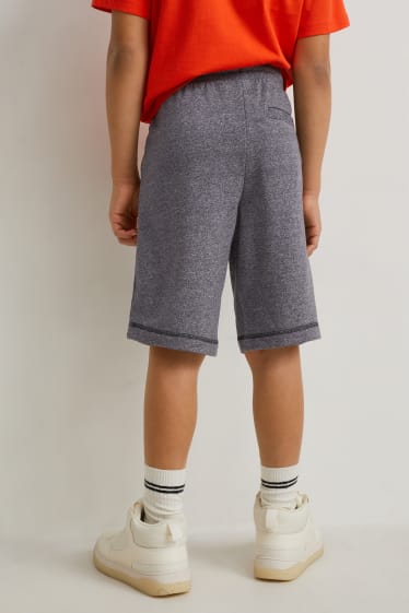Copii - Multipack 2 perechi - pantaloni scurți trening - gri melanj