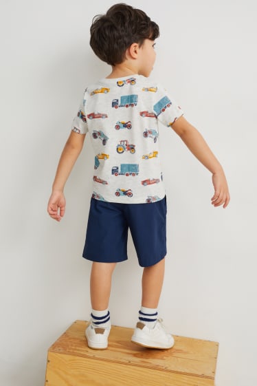 Enfants garçons - Ensemble - T-shirt et short - 2 pièces - bleu foncé