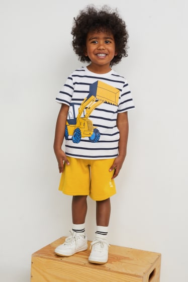 Enfants garçons - Lot de 3 - bermudas en molleton - jaune