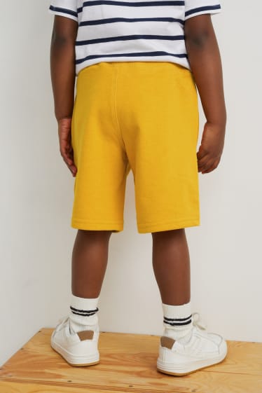 Enfants garçons - Lot de 3 - bermudas en molleton - jaune