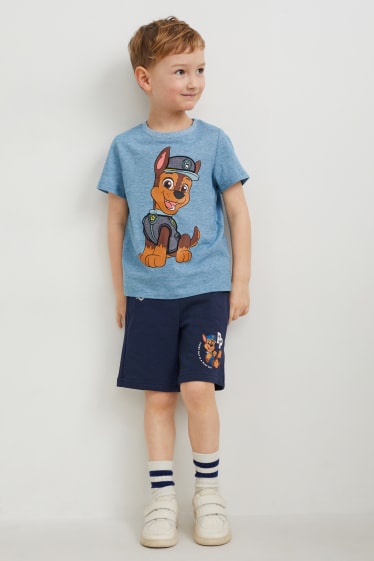 Kinderen - Set van 3 - PAW Patrol - bermuda van sweatstof - licht grijs-mix